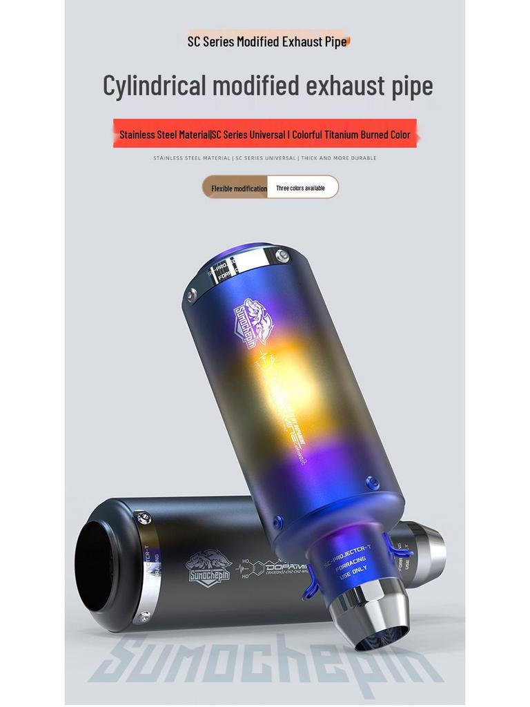 Universal Motorcycle Exhaust for Yamaha, Kawasaki, Honda, CFMOTO 450: SC Street-blasting Full System for Racing