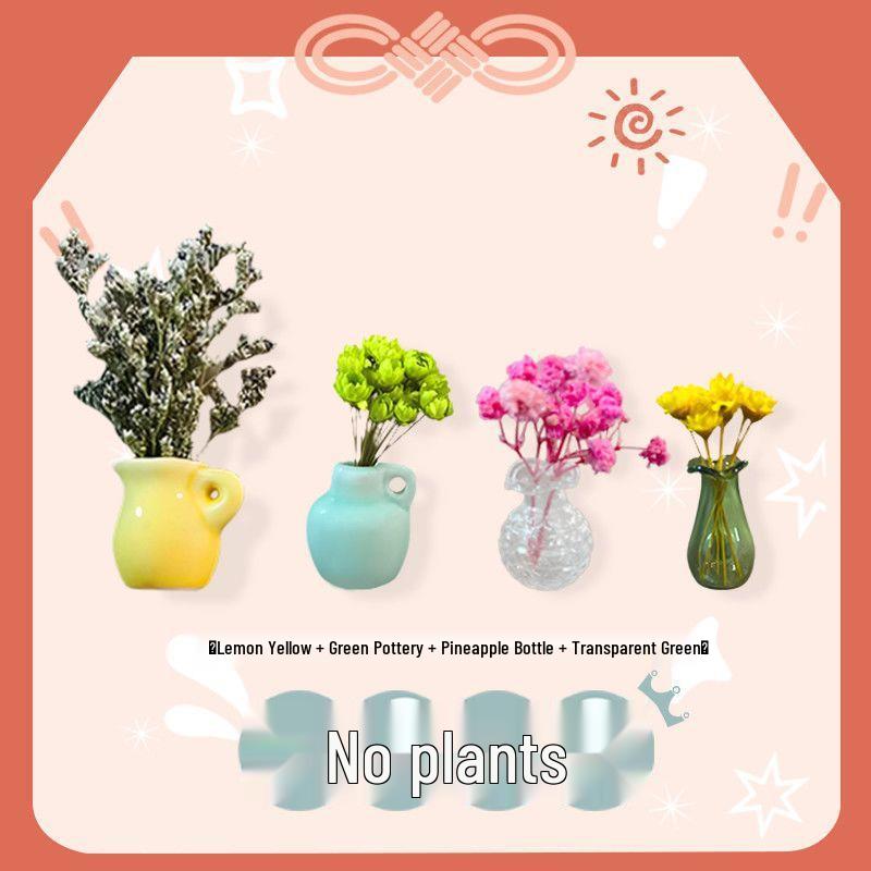 Handmade 3D Ceramic Vase Magnet for Hydroponic Plants & Flowers