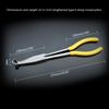 5Pieces 11 Inch Long Nose Pliers Bent Nose Plug Cable Puller Long Needle Nose Pliers Wire Cutter Hose Clamp Hand Tools