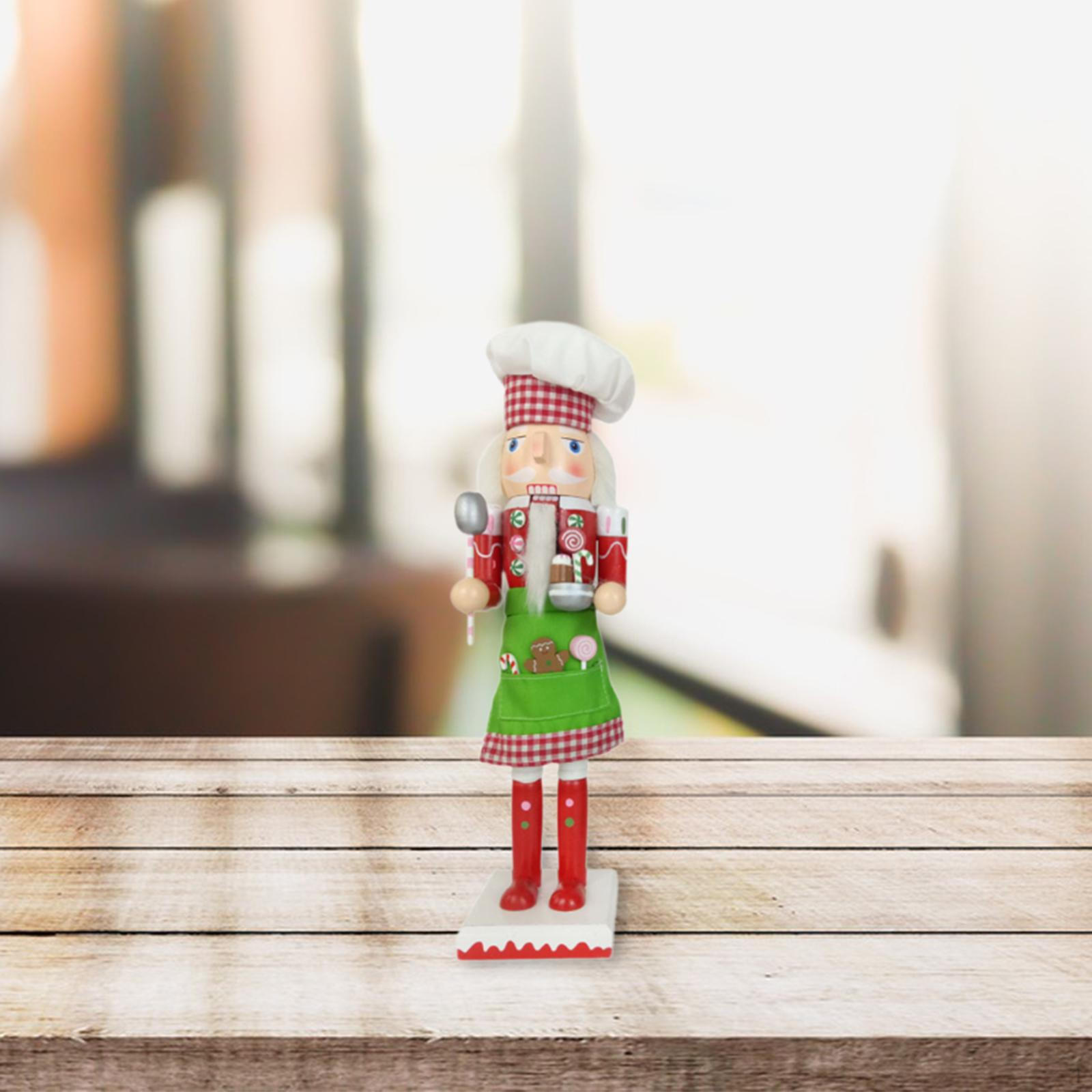 

Щелкунчик, украшение, шеф-повар, скульптура, симпатичное настольное украшение, рождественский декор для фермерского шкафа Style A