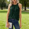 Women Vest Halter Neck Off Shoulder Sleeveless Tops Loose Fit Pure Color Sequin Decoration Party Tops Casual Daily Wear