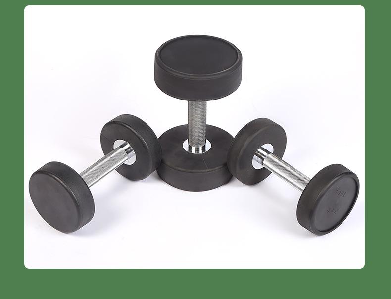 Non-Slip Rubber-Coated Cast Iron Dumbbell for Gym & Home Training