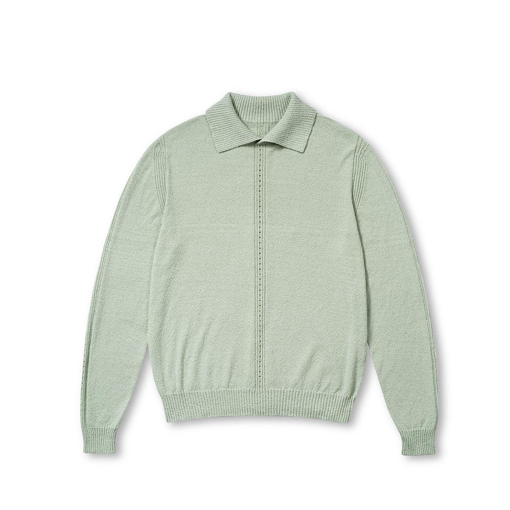 Edward Max Boucle Summer Cotton Collar Knit L(100)