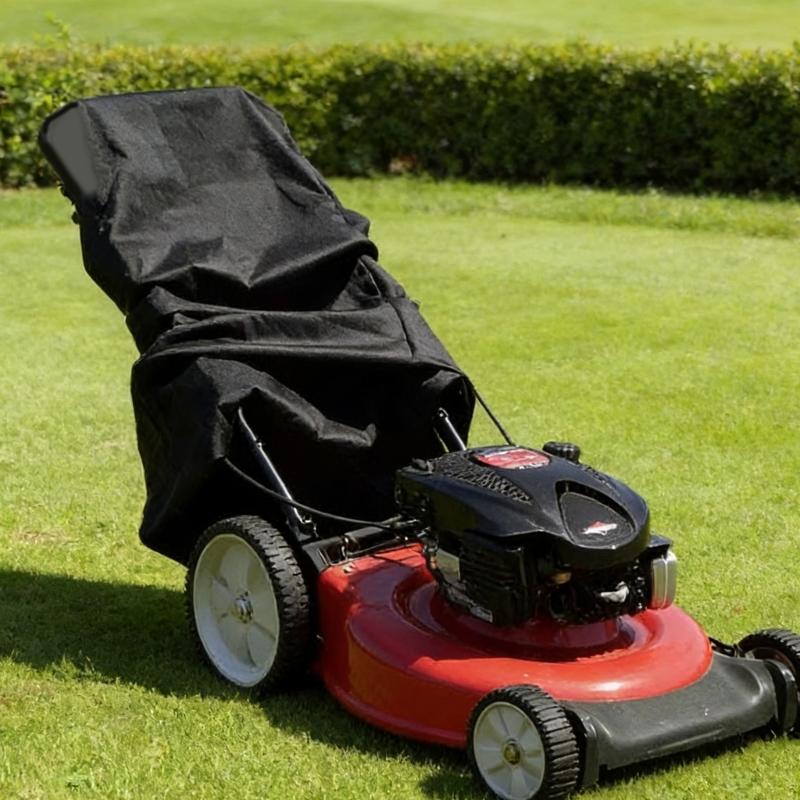 Heavy Duty Waterproof Lawn Mower Cover Constructed From 210D Strong Fabric For Push Mowers And Tractors