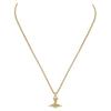 VIVIENNE WESTWOOD Saturn Ring Pattern Design Brass Necklace Women Necklace Gold 63020098-02R995