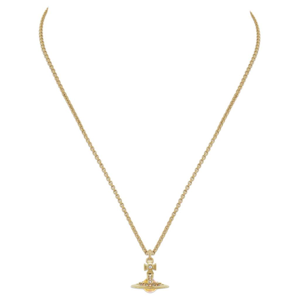 VIVIENNE WESTWOOD Saturn Ring Pattern Design Brass Necklace Women Necklace Gold 63020098-02R995