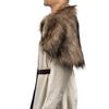 Mantello Medievale in Finta Pelliccia con Collo a Cinturino sul Petto per Uomo Guerriero Vichingo Costume Cosplay di Halloween Mantello Retro Coprispalle