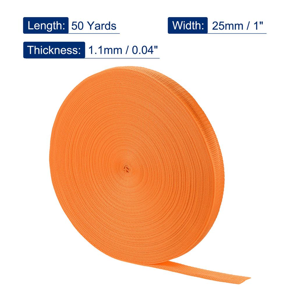 50 Yards 25mm Polypropylene Webbing Strap Belt Tape Heavyweight Strapping Band for Outdoor Tent Accessories Sewing Bag Luggage