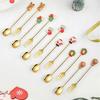 6pcs/set Christmas Spoons Stainless Steel Teaspoons for Coffee Ice Cream Sugar