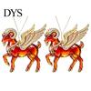 Holiday Gift for Friends 2Pcs 2D Goat Hanging Ornaments, Acrylic Winged Pendants, Year of Birthday Party Favors The Auspicious Decorations Tree,
