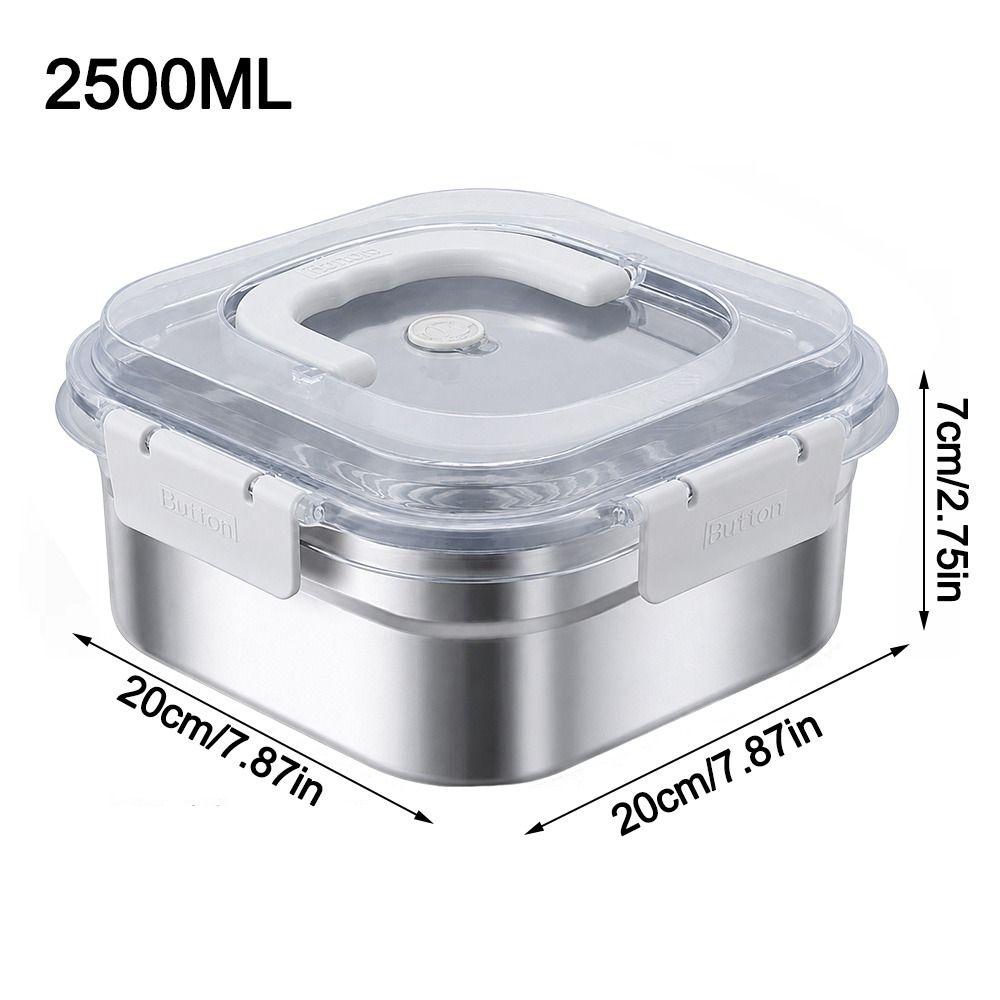 Stainless Steel Freshness-Keeping Box Leakproof Lunch Box Anti-Drip Sealed Storage Box  Picnic