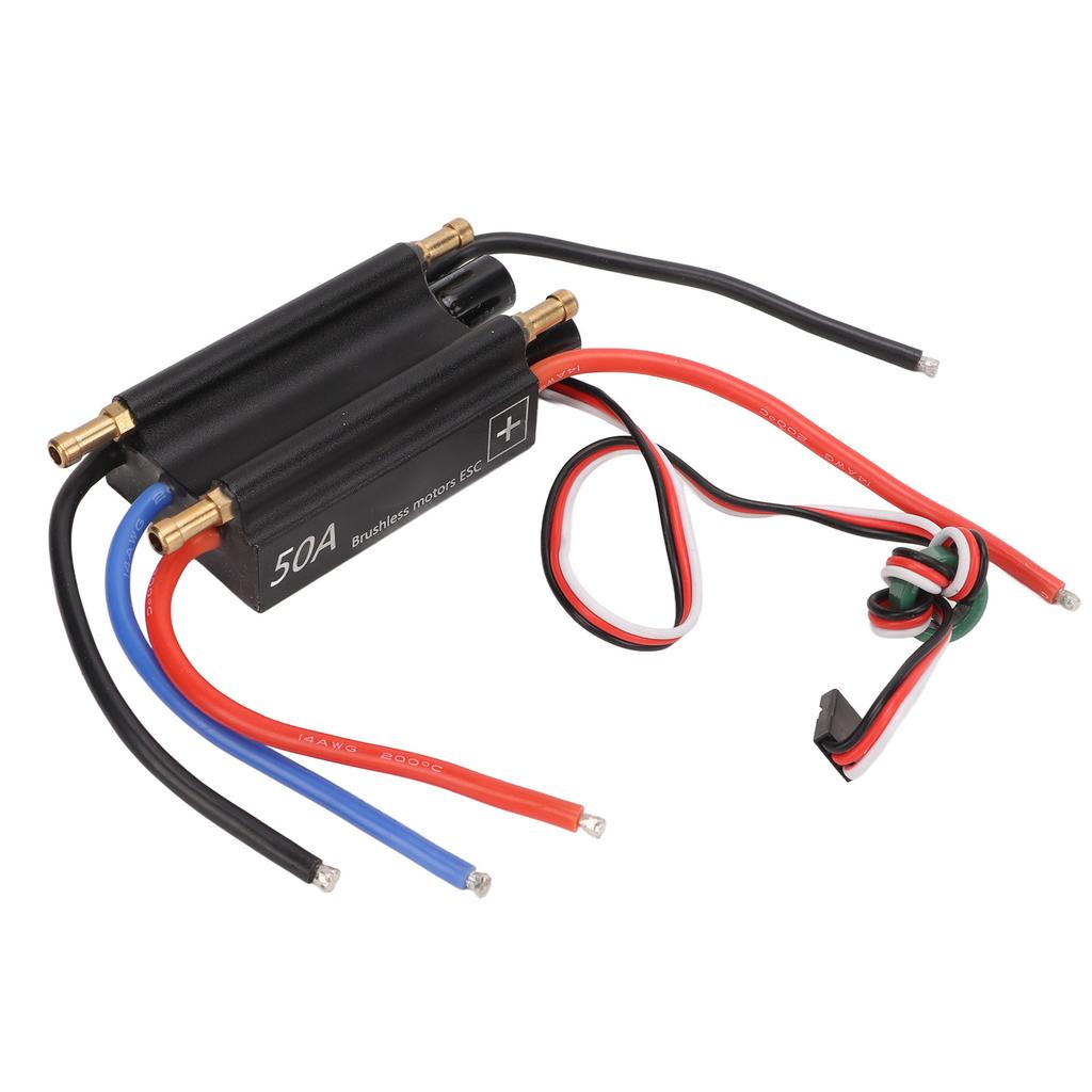 Brushless ESC 50A Water Cooling Two Way Bidirectional Electronic Speed Controller for RC Boat Airship Model