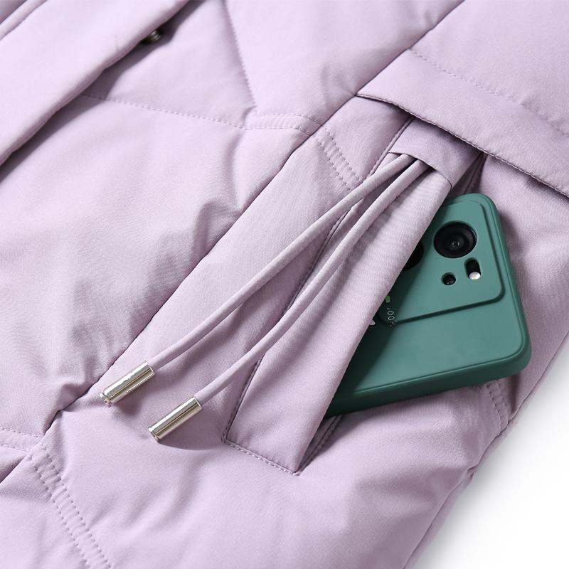 Real Fur Collar Middle Age Women's Puffer Jackets Winter Vintage Parkas Elegant Thick Warm Plus Size Long Down Coats Woman Outerwears