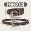 Punk PU Waist Belt Fashionable Heavy Duty Hip Hop Belt Waistband Glinting Belt with Encrusted Glitter