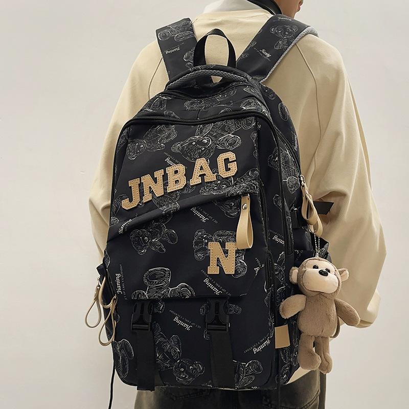 Backpack for Children Elementary School Students Girls Junior High School Boy College Students High School Letter Backpack Backpack