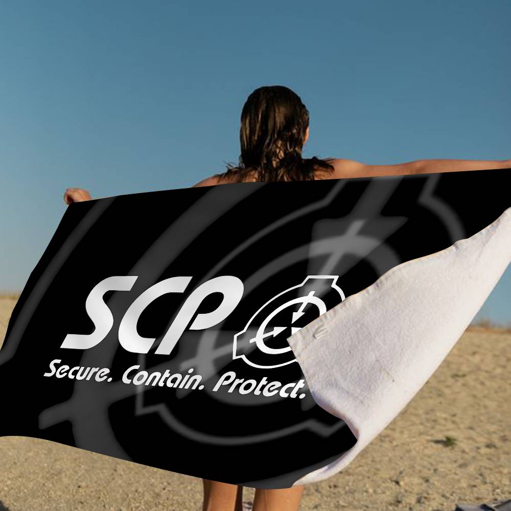 Classic Horror Game S-Scp F-Foundation Microfiber Printed Beach Towel Mountain Climbing Yoga Beach Running Absorbent Soft Towel