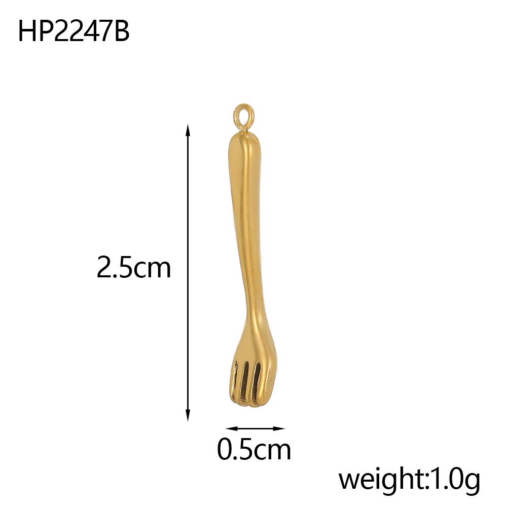 CARLIDANA Stainless Steel Coffee Teapot Cup Bike Scissors Charms White Collar Leisure Series Gold Plated DIY Charm Accessories