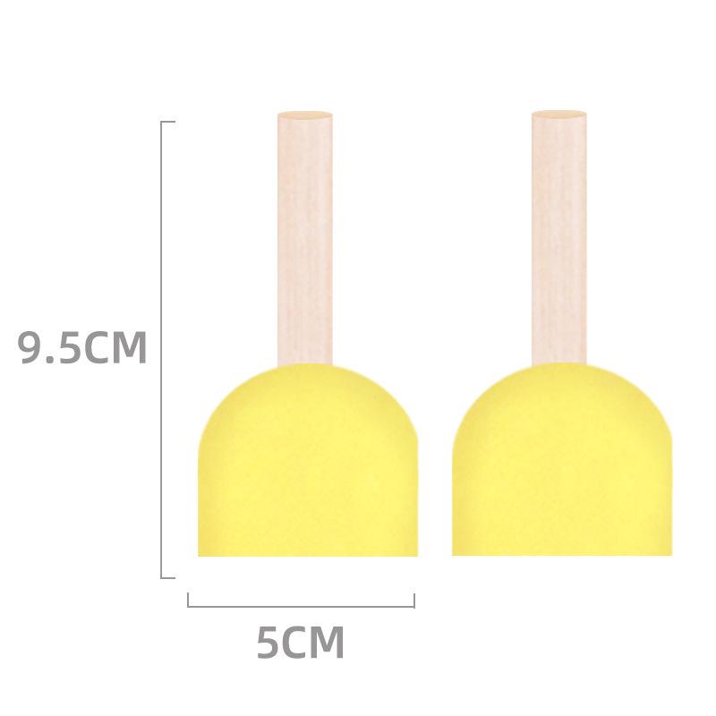 Children's Wooden Handle Mushroom Sponge Paintbrush for Art and Graffiti
