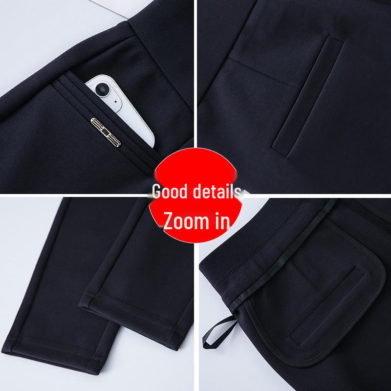 Women's High Elasticity Slimming Pencil Pants - Middle-Aged Mom, Elastic Waist, Plus Size, Spring/Autumn Leggings