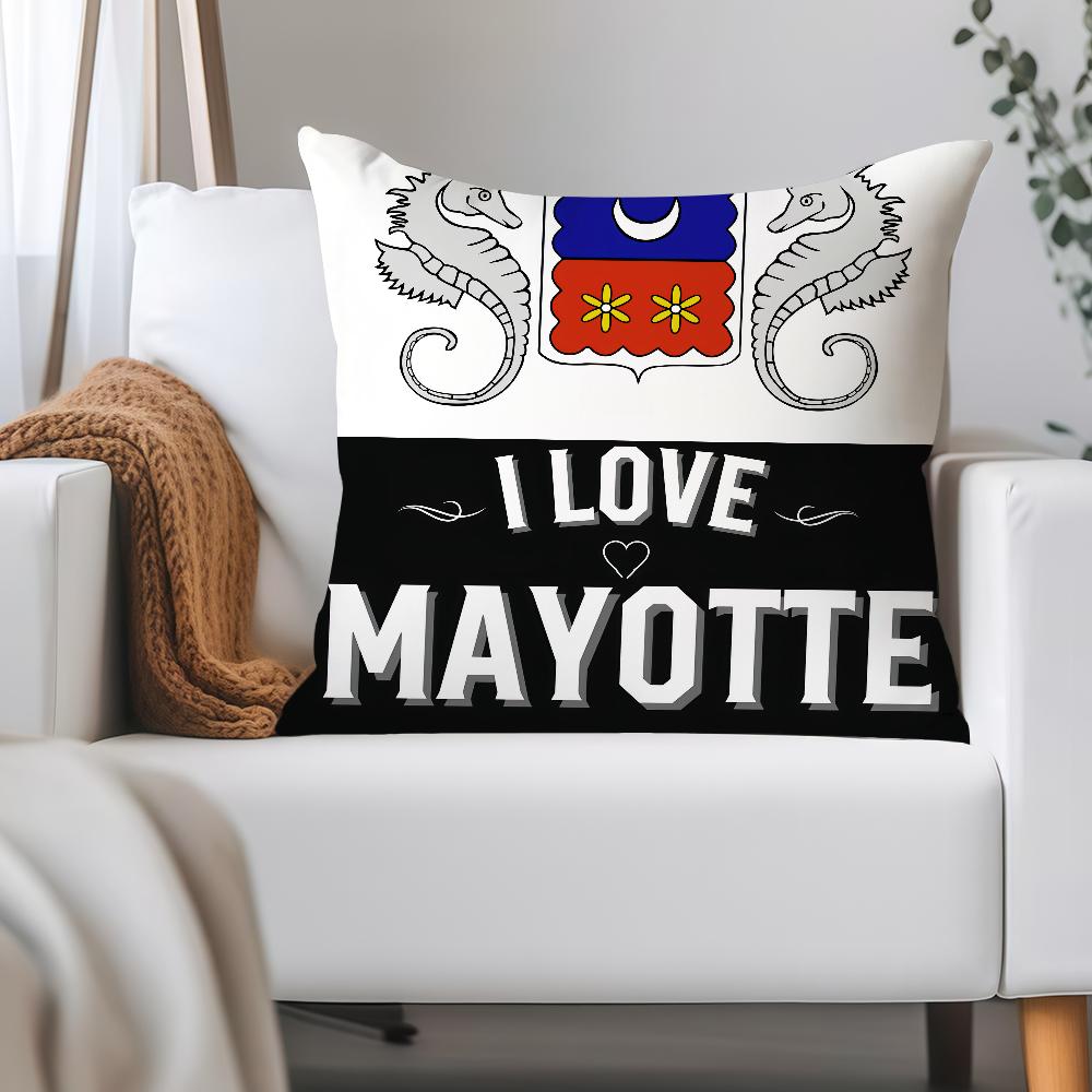 The Mayotte Flag Pillow Case Applicable Space For Guest Rooms Interiors Cars Office House Decoration