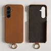 For Samsung Galaxy A35 5G Case with Lanyard Genuine Cow Leather PC Phone Back Cover