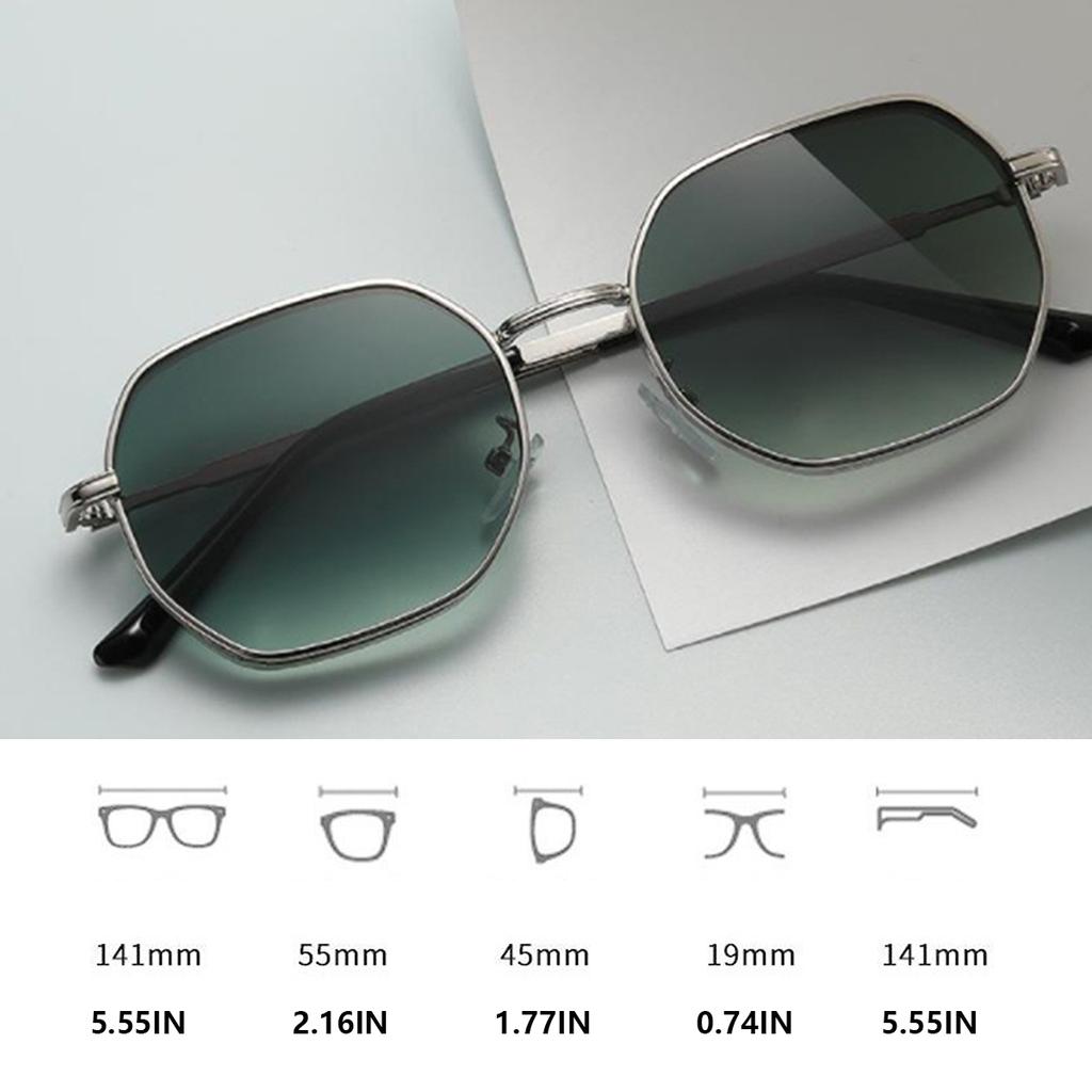 1pc Metal Fashion Round Men's Sunglasses Outdoor Driving Driving Fishing Gradient Sunglasses Women's Sunglasses