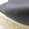 HERMES Excellent condition Eze 30 H cork wedge sandals, women's leather, black, size 34 shoes 34 blackUsed