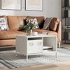 White Coffee Table 68.5 X 50 X 43.5 Cm Cold Rolled Steel
