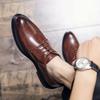 Spring Fashion Trend Teen Outdoor Leather Shoes Large Size 46 Brock Carved Business Dress Leather Shoes Men