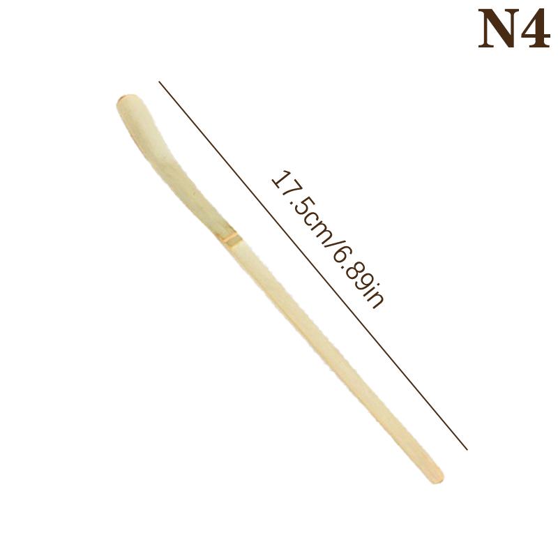Natürliche Handgefertigte Holz Tee Blatt Matcha Stäbchen Löffel Teegeschirr Weißer Bambus Küchenwerkzeug Gewürz Gadget Kochutensil Zubehör