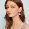 New Fashion Cute White Cloud Stud Earrings Delicate Mushroom Clouds for Women Girls Ear Jewelry Wholesale Gifts Bear