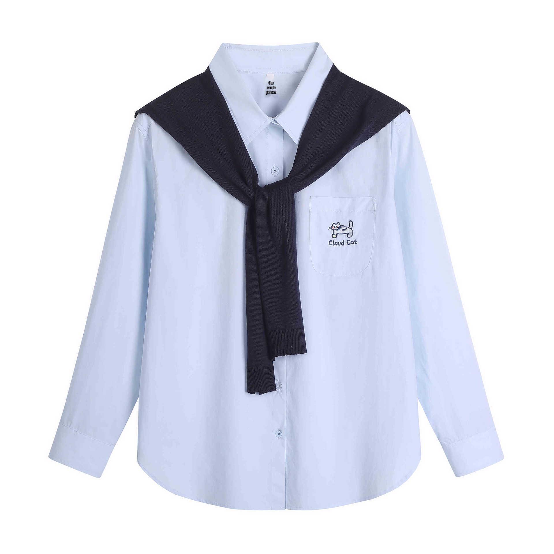 Women s Plus Size Embroidered Layered Shawl Shirt - Loose, Comfy & Slimming 4XL (200-230 jin)