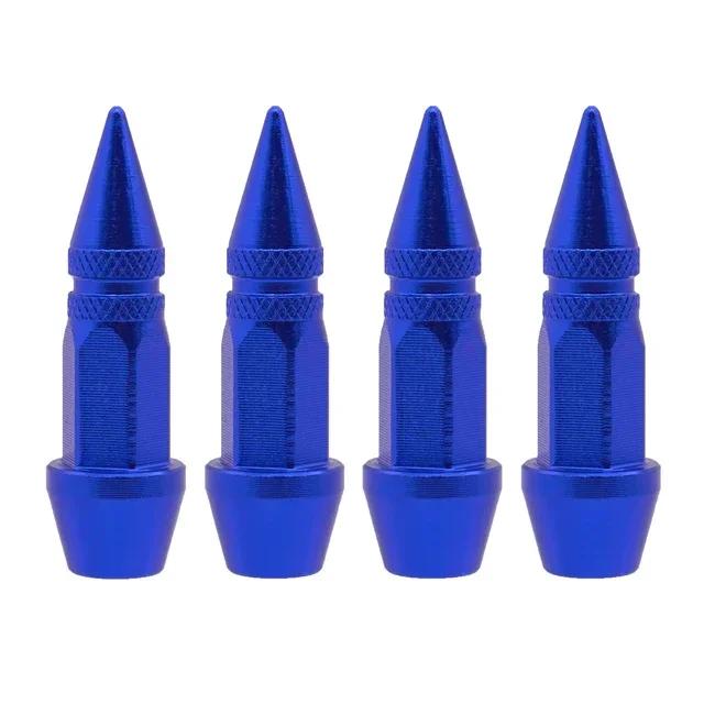 4Pcs Bullet Valve Caps Car Motorcycle Wheel Tire Valve Caps Dustproof Cover 45/60mm Spiked Valve Caps Auto Exterior Amagi