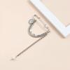 Exaggerate Long Tassel Chain Brooch Women Handmade Pearl Multi Functional Fixed Pin Pants Clothes Decor
