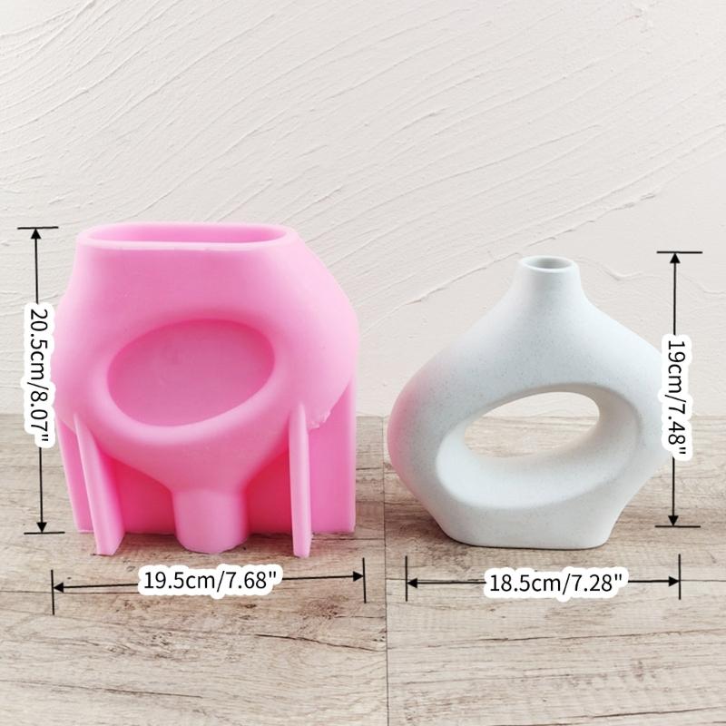 Circle Pot Silicone Mold Flower Storage Vase Epoxy Resin Mold Suitable for Diy Crafts Jewelry Container Home Decoration