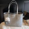 Fashion and Leisure Large-capacity Bag Women's New Simple Pendant Solid Color Tote Bag Shoulder Storage