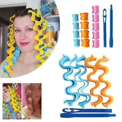 12/18/10pcs Make Curls Without Heat Heatless Natural Hair Curler For Sleeping No Heat Curlers Hair Waves Hair Loop Hairs Curling