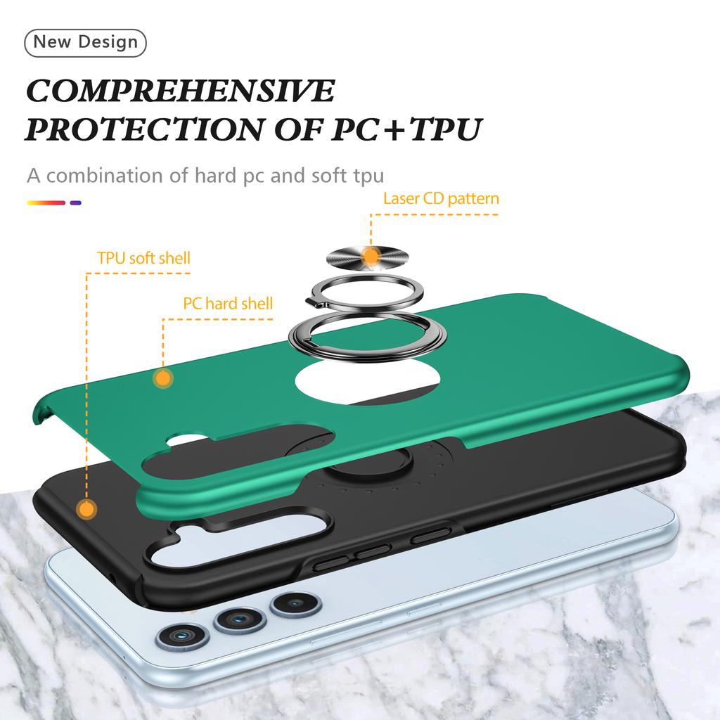 Pour Samsung Galaxy A55 5G Coque Ajustée PC+TPU Housse de Téléphone avec Béquille