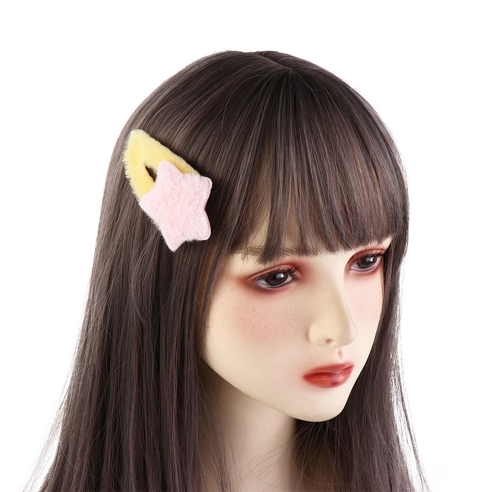 Haarschmuck Plüsch Stern Haarspange Ornament Süße flauschige Haarspangen Plüsch BB Haarnadeln Damen