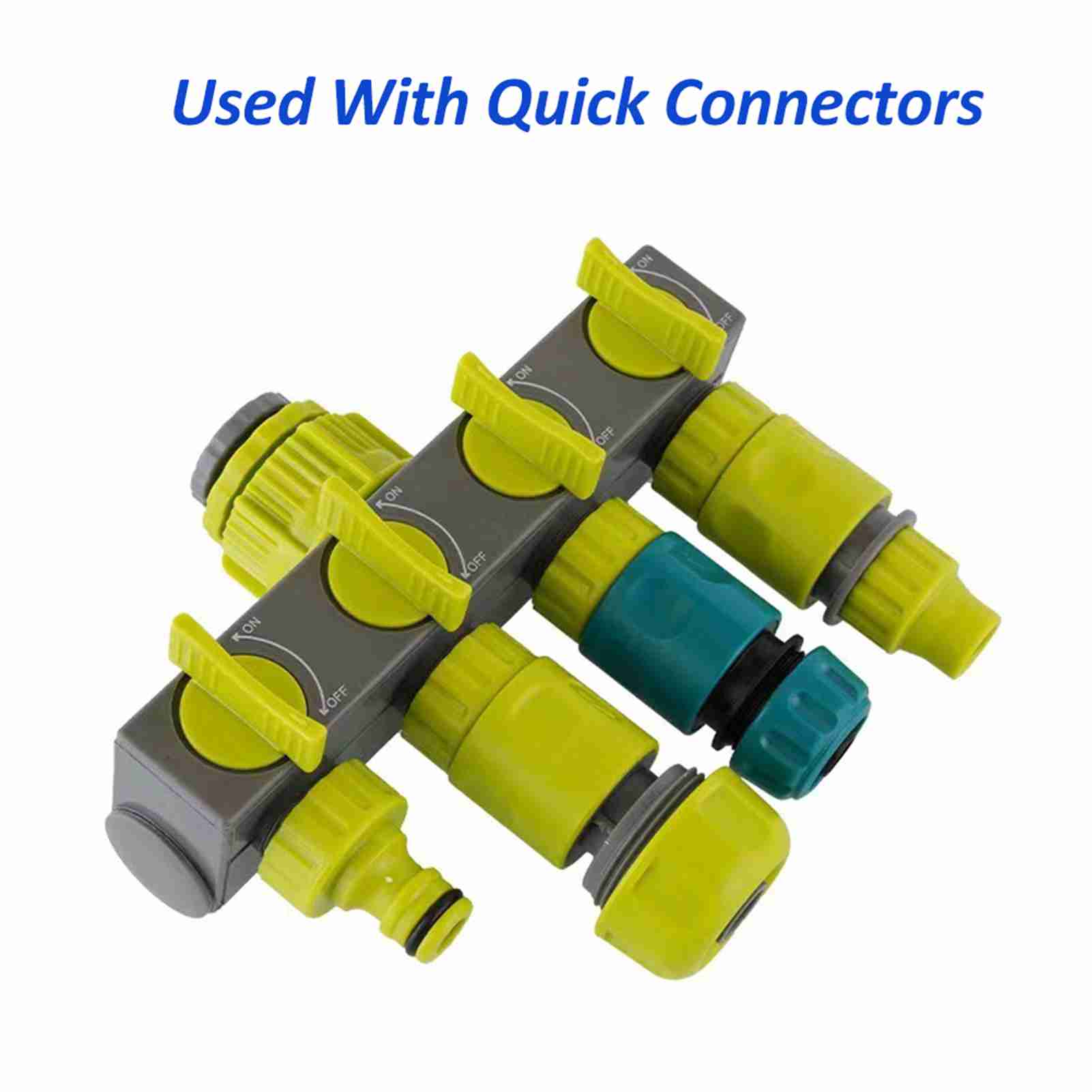 Соединитель Водопроводного Крана, Разветвитель Клапана  Один во Вход, Четыре на Выход , для Садового Полива, Ухода за Газоном, 4-ходовой Разветвитель Садового Шланга, Разветвитель Крана для Улицы L