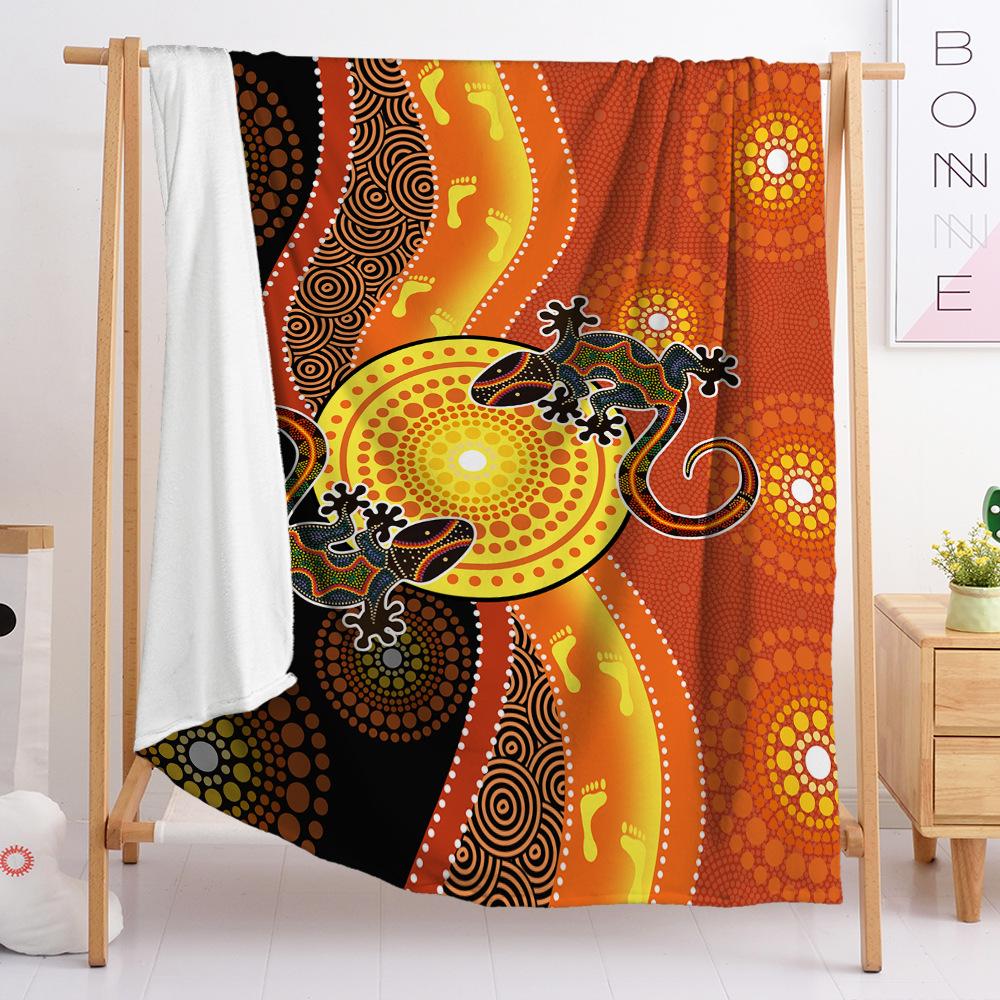 Ebay Blanket Small Fresh Digital Printed Blanket Flannel Blanket Single Layer Blanket