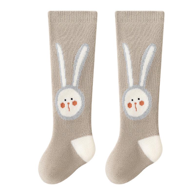 2025 Winter Cartoon Animal Thigh-High Terry Cloth Socks for Baby Girls
