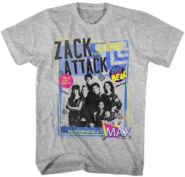 Saved By The Bell ZACK ATTACK Performing At The Max Band Flyer Men s T Shirt XL