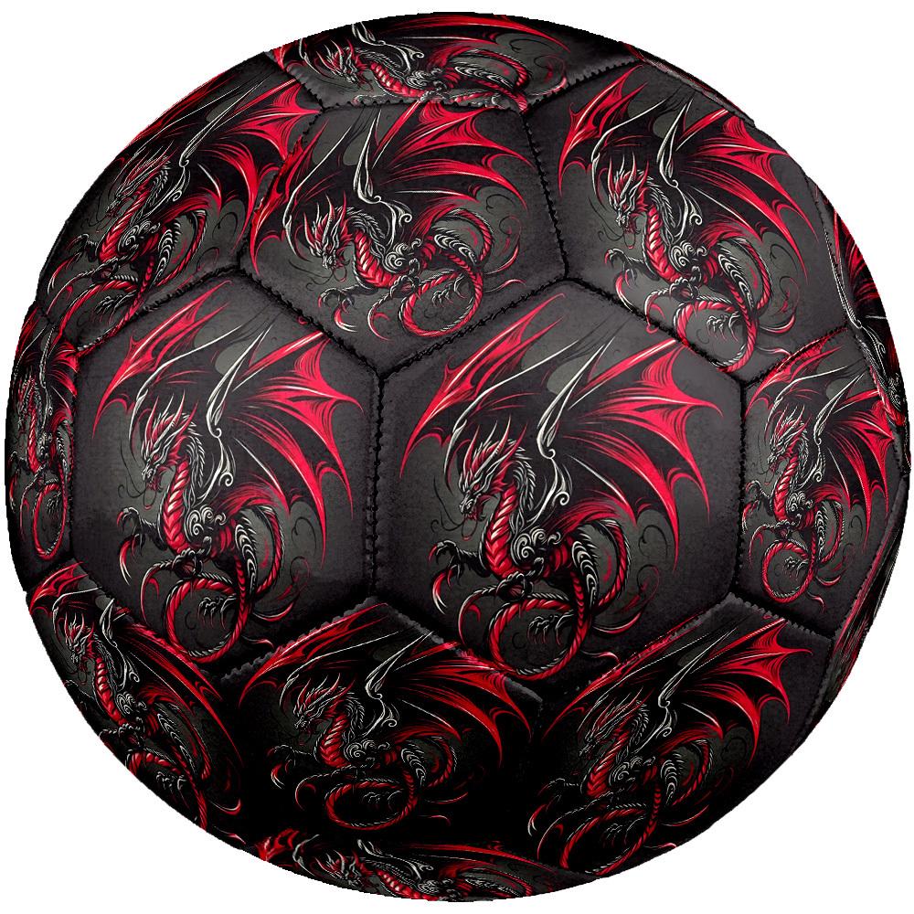 1pc Dragon Artwork Theme Soccer Ball Football, Size 5, Lightweight PVC, Outdoor Training Soccer Ball,Gift C6518