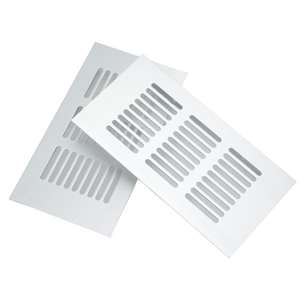 Vent Grille Heat Dissipation Aluminum Alloy Silver Rectangular Ventilation Grille Cover for Cabinet Closet RV