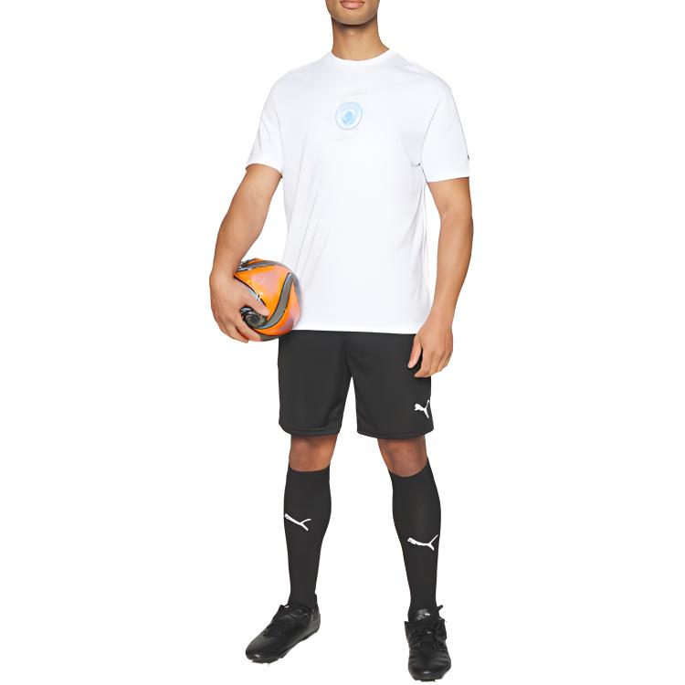Puma Manchester City Jahr des Hasen Buchstabenaufdruck Kurzarm T-Shirt Herren Tops Weiß 772349-24