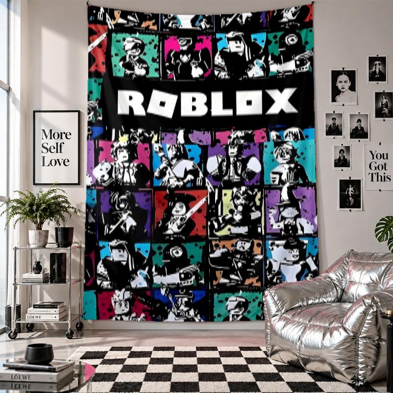Wall TapestryRoblox Art Hanging Cloth Decorative Background Cover for Room Decoration
