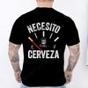 Fashion Casual T-Shirt NECESITO CERVEZA Printed Mens T-Shirt Fashion T-Shirt Summer Beer T-Shirt Fashion Casual Top