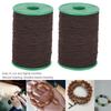 2 Roll Elastic Cord Beading Thread Bracelet Necklace Bead Making Black 1mm 350meter/roll