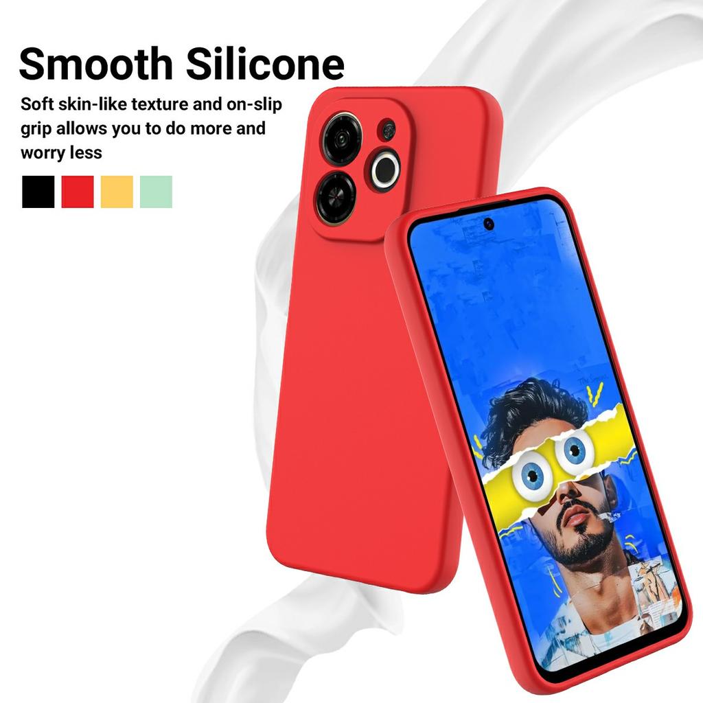 For TECNO Spark 30C 5G/Pop 9 5G Case Liquid Silicone Phone Back Cover with Hand Strap